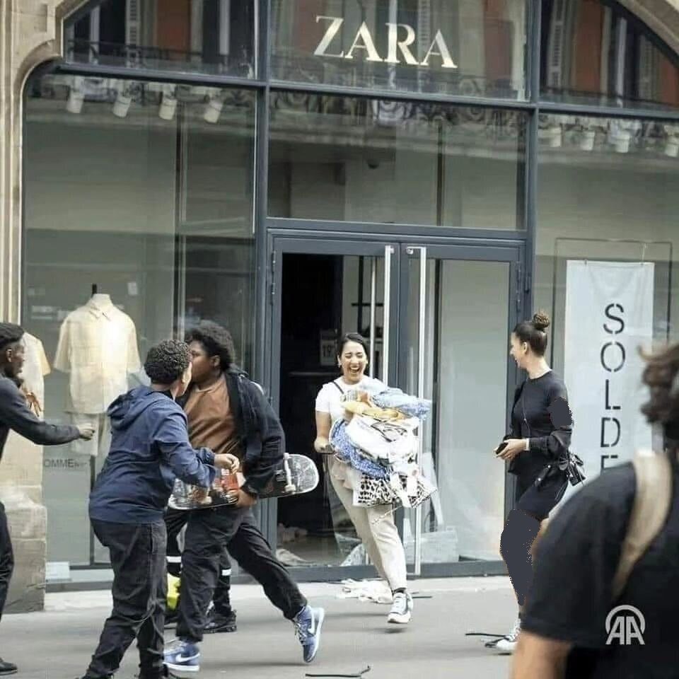 ذوقزدگی شهروند فرانسوی از سرقت فروشگاه زارا/عکس