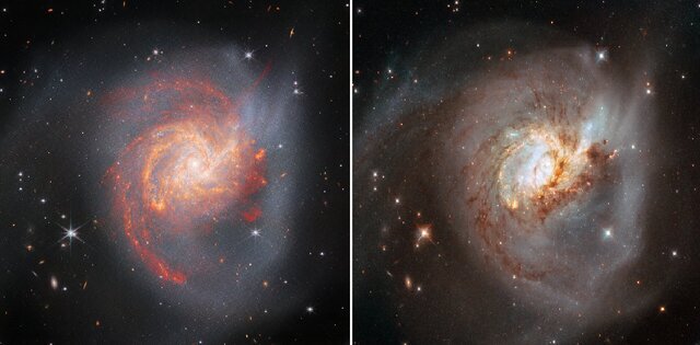 برخورد دو کهکشان غول‌پیکر از نگاه تلسکوپ جیمز وب/ عکس