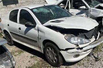 عکس | خسارت عجیب پژو ۲۰۶ در برخورد ساده با پژو ۴۰۵ روی سرعت ۳۰ کیلومتر بر ساعت!