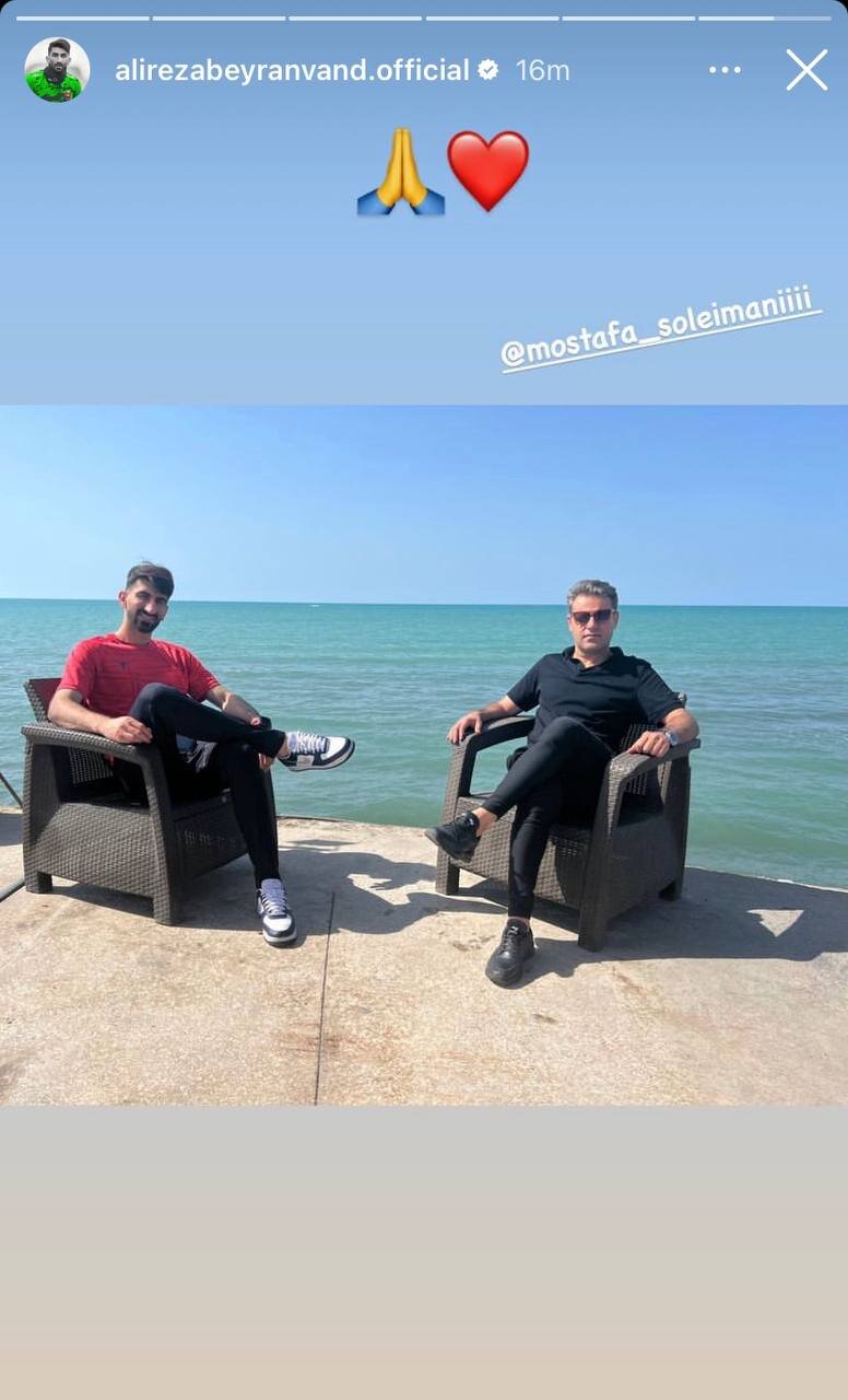 عکس| استوری بیرانوند برای مرد جنجالی