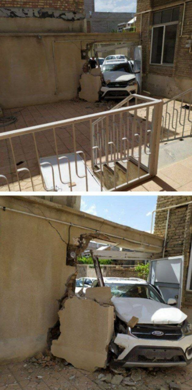 عکس | تصادف عجیب در سلماس؛ خودرو چینی وارد یک خانه شد