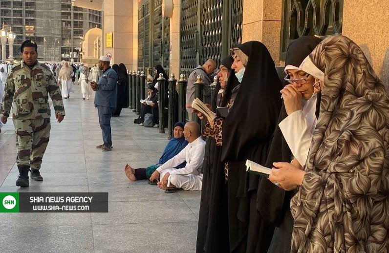 قبرستان بقیع شلوغ‌تر از گذشته / حسرت بانوان پشت درهای بقیع + تصاویر