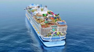 بزرگترین کشتی تفریحی جهان در دریای کارائیب / عکس