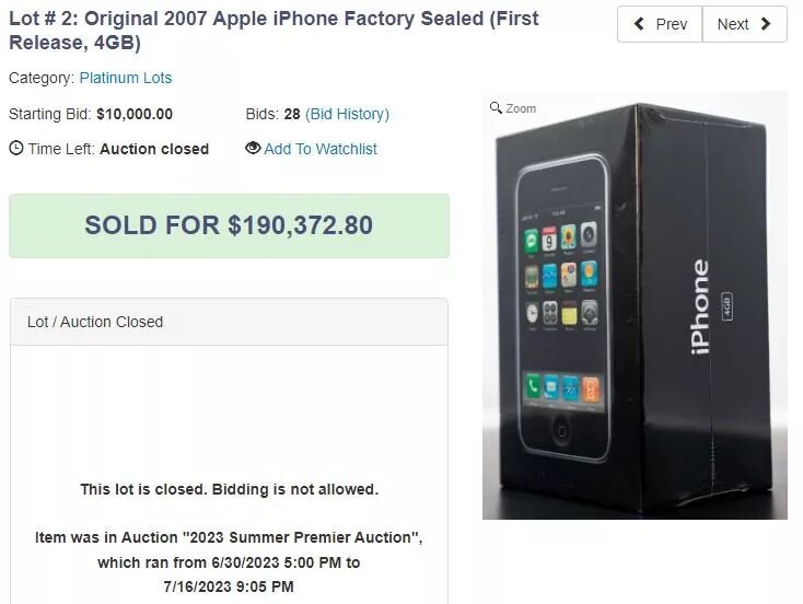 این آیفون قدیمی ۹ میلیارد تومان میارزد!/ عکس