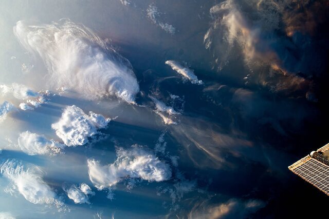 تصویری شگفت‌انگیز از تشکیل ابرها بر فراز شمال آفریقا