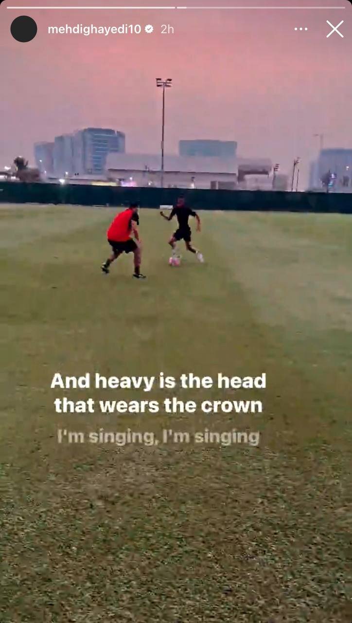 عکس| ستاره استقلال در تمرین تیم اماراتی!