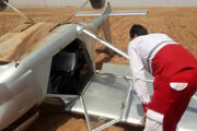 ببینید | سقوط یک هواپیما در قزوین
