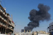 ببینید | اولین تصاویر از آتش‌سوزی در یکی از هتل‌های نزدیک حرم امام علی(ع)