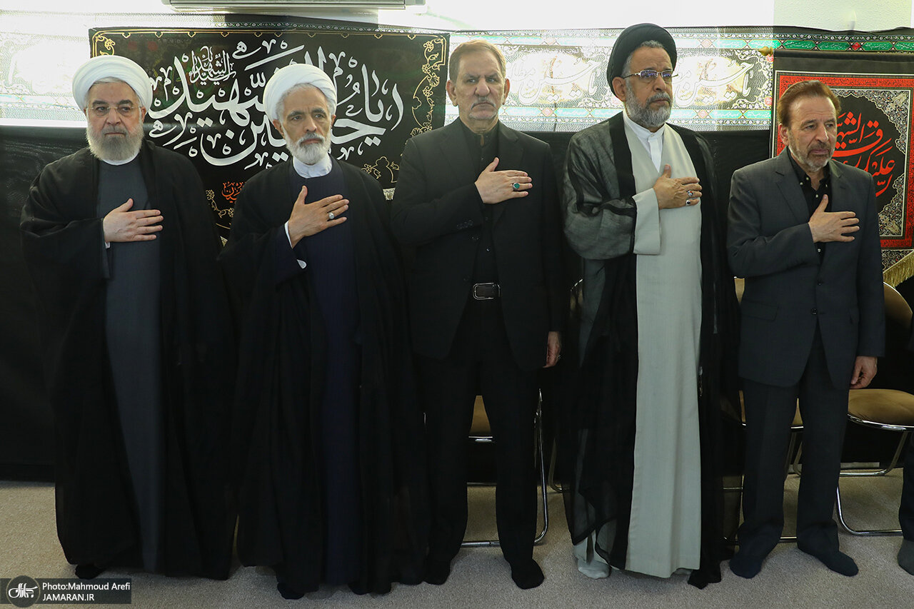 عکس هایی دیدنی  از حسن روحانی، جهانگیری، واعظی و ... در یک مراسم خاص
