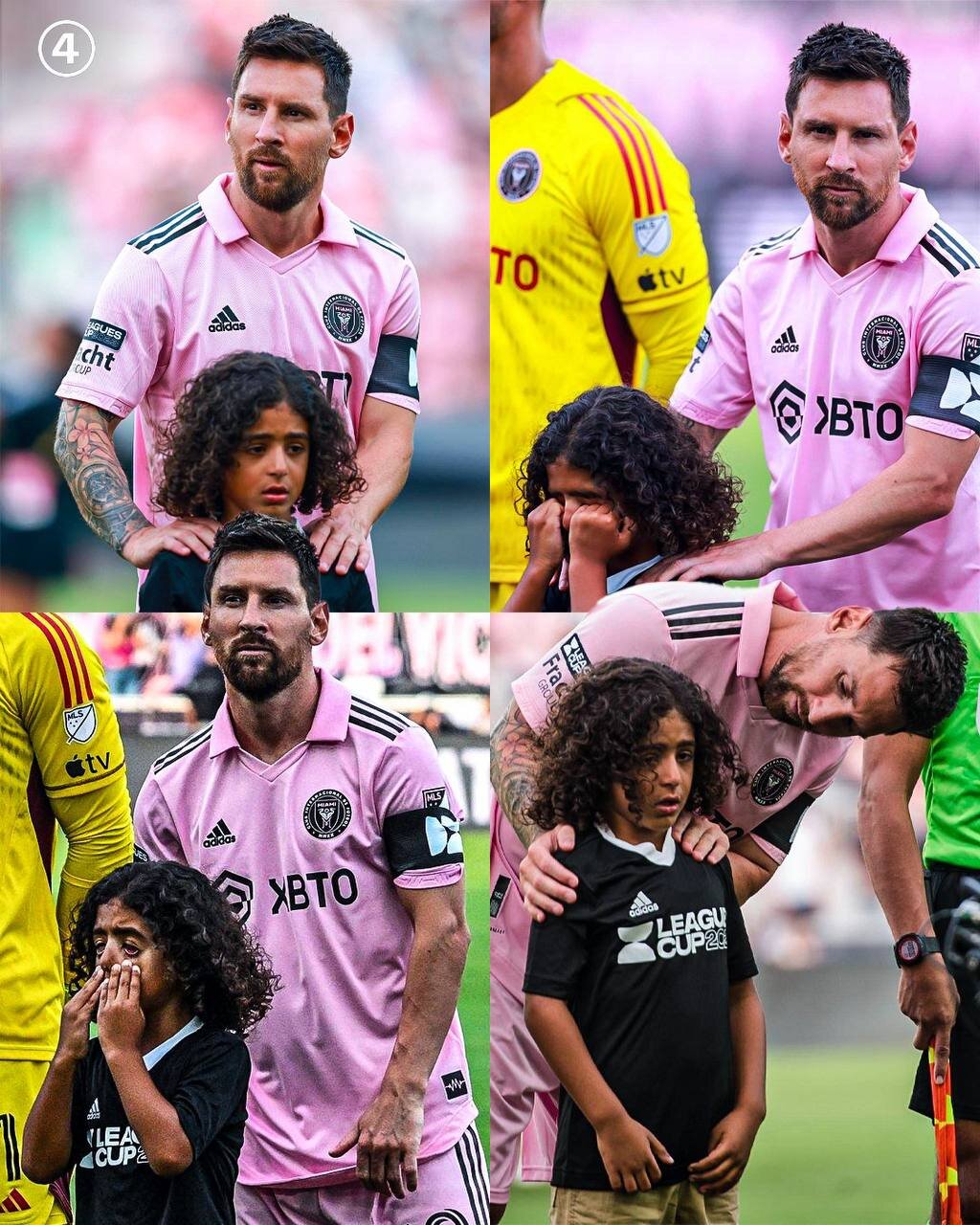 عکس| اشکهای فرزند یک سلبریتی با دیدن مسی