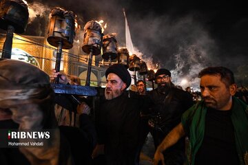 مراسم سنتی مشعل گردانی نجفی‌های مقیم قم/ محرم ۱۴۴۵