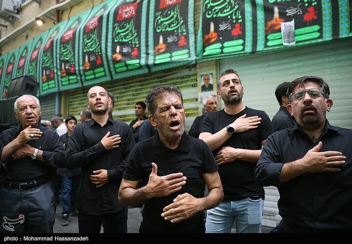 عزاداری تاسوعای حسینی در بازار تهران