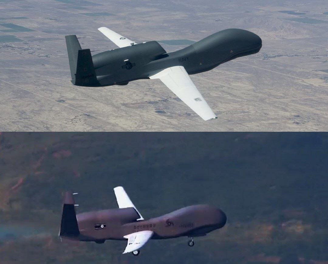 پهپاد غولپیکر آمریکایی کنار پهپاد کره شمالی/ خطونشان پهپادی پیونگیانگ برای واشنگتن/ عکس