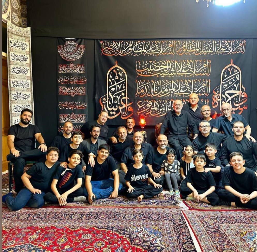 عکس | حضور مهران غفوریان در هیات عزاداری قناتآباد