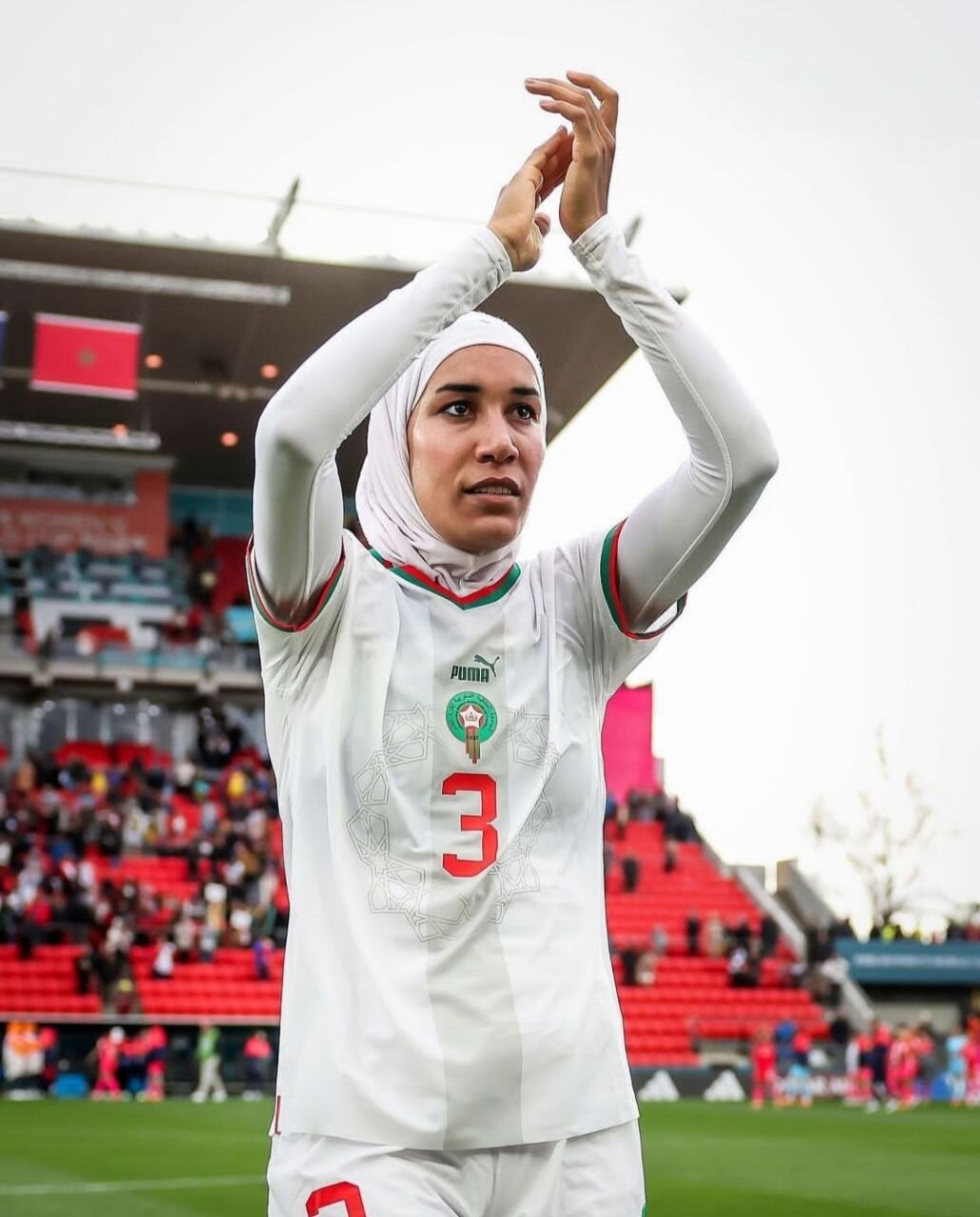 عکس‌| اولین بازیکن با حجاب کامل در جام جهانی؛ دختر مراکشی تاریخ‌ساز شد