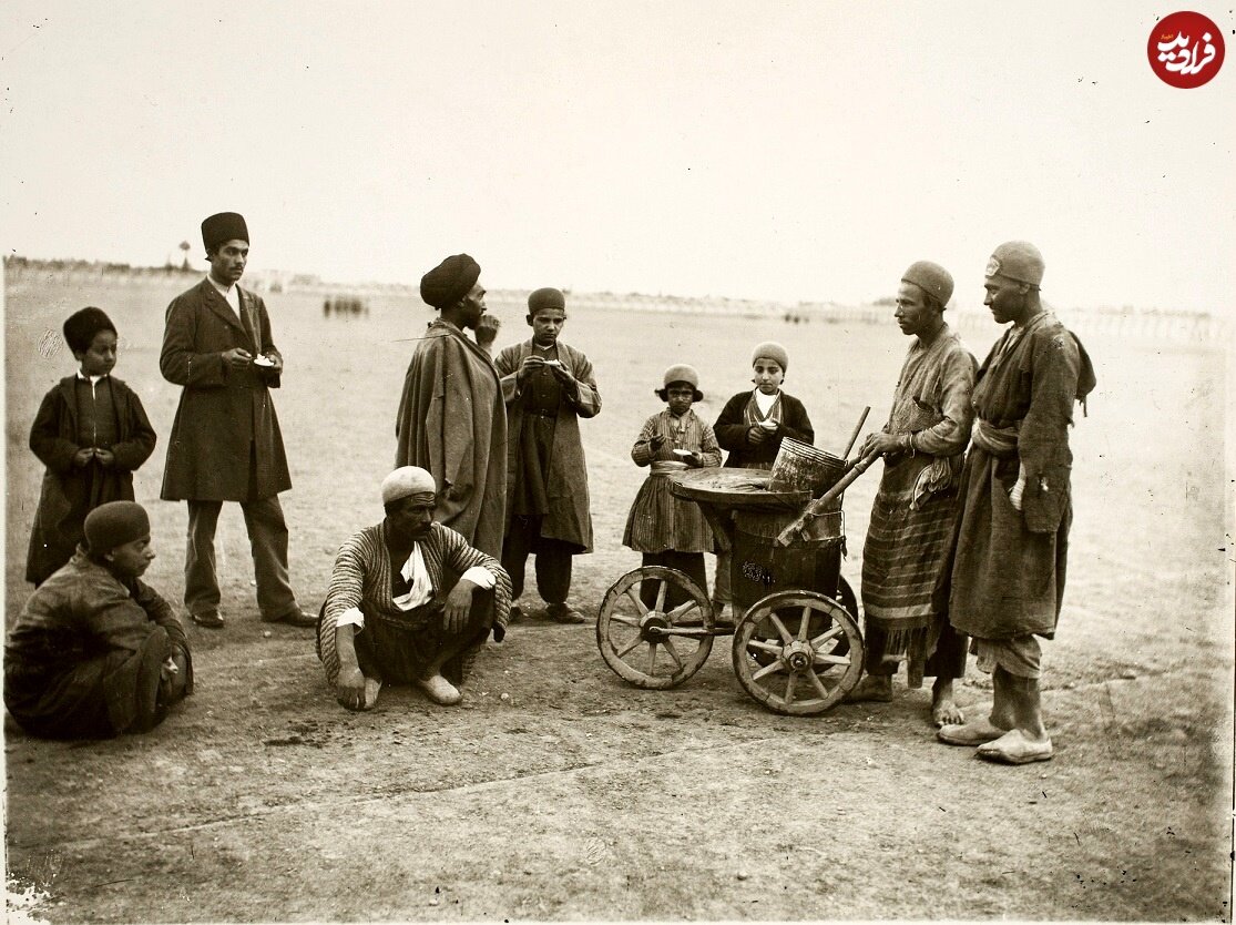 قدیمیترین عکس بستنیفروشی در تهران؛ دوران ناصرالدینشاه