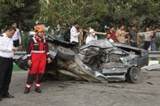 تصاویر | تصادف مرگبار پژو 405 با تریلی و مینی‌بوس در مشهد