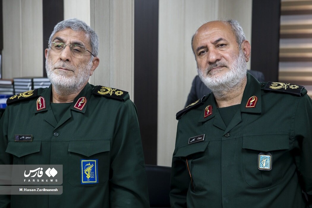 دو فرمانده ارشد سپاه در کنار هم در یک مراسم غیرنظامی + تصویر