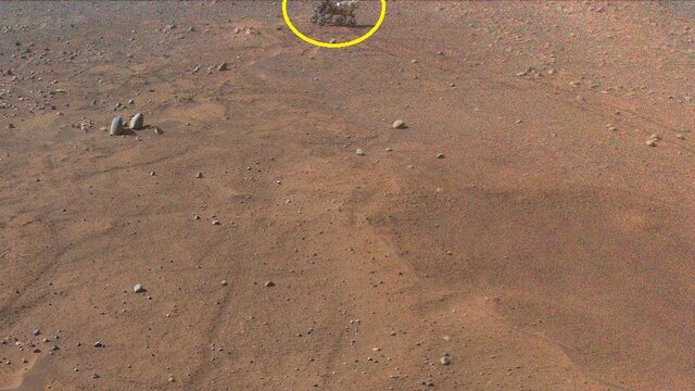 تصاویری از شاهکار هلی‌کوپتر ناسا در مریخ
