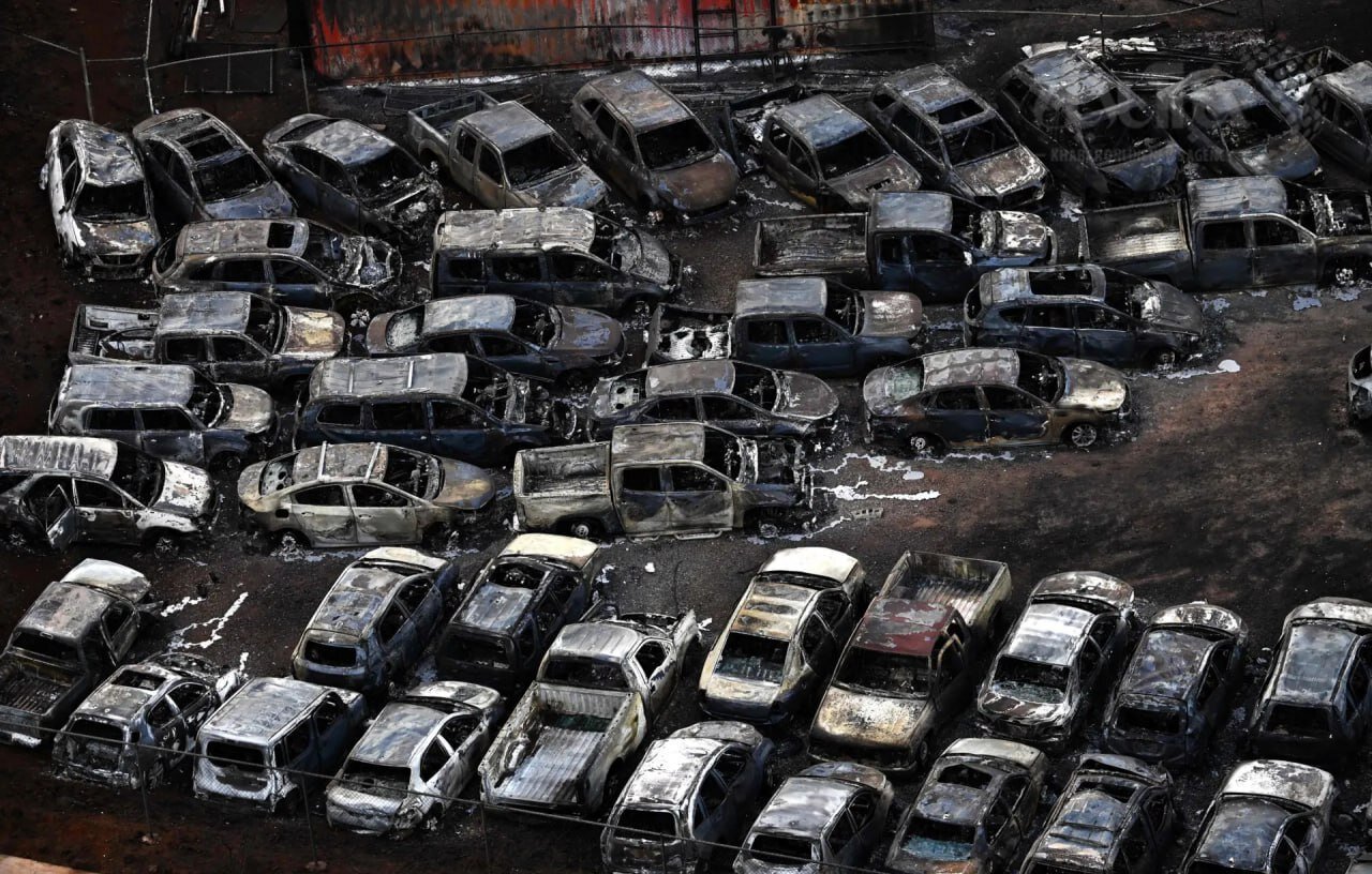 عکس | تصویری ترسناک از خاکستر شدن خودروها در هاوایی با بادهای آتشین!
