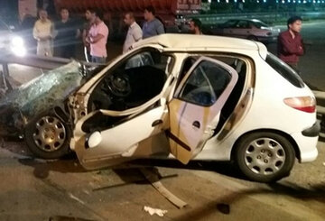 عکس | له شدن مرگبار جلوبندی پژو ۲۰۷ در اتوبان چمران؛ ایربگ باز شد اما فایده نداشت!