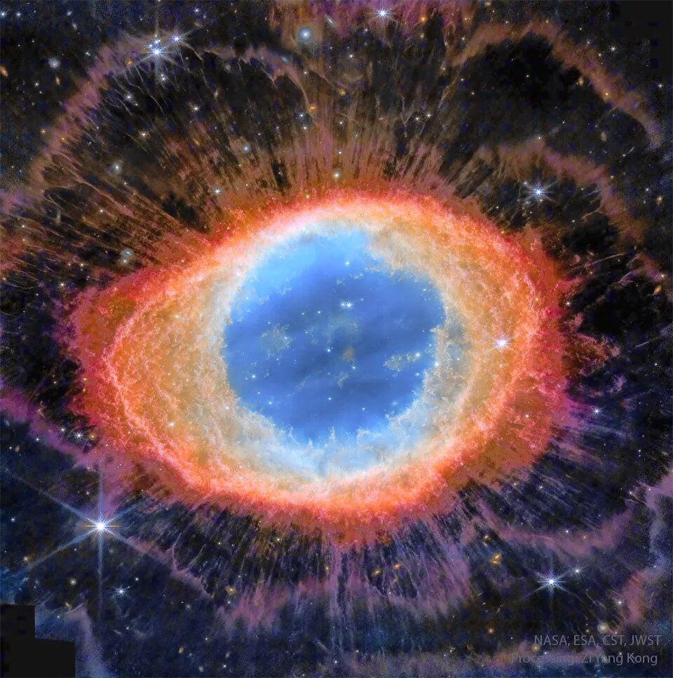 نمای شگفت‌انگیز یک حلقه آسمانی از نگاه جیمز وب/ عکس