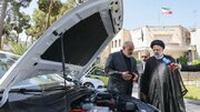 President Raisi visits Iranian all-electric hybrid cars