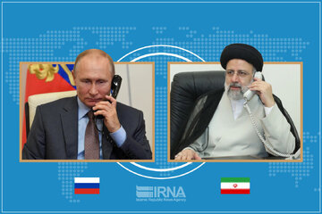 رئيسي وبوتين يبحثان هاتفيا التعاون الايراني الروسي والتطورات في منطقة القوقاز