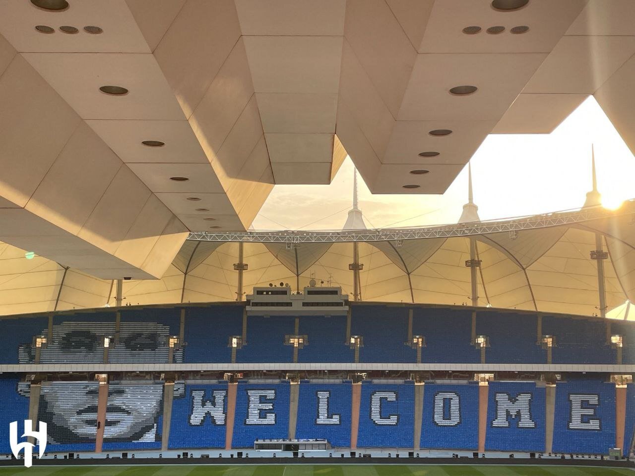 عکس‌| طرح موزاییکی الهلال برای استقبال از نیمار