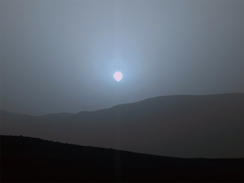 غروب تماشایی خورشید در مریخ چه رنگی است؟‌