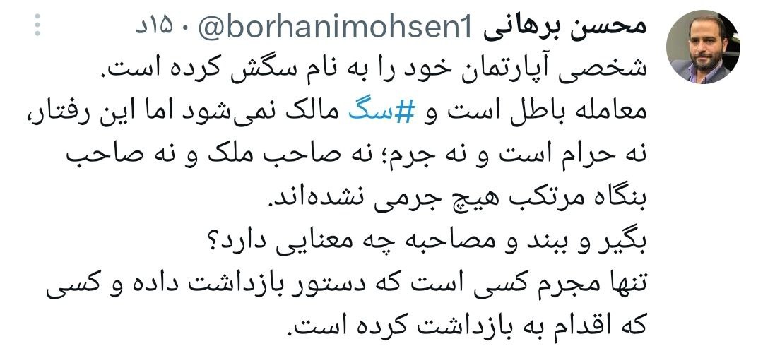 واکنش یک حقوقدان به حواشی ثبت سند یک خانه بهنام یک سگ/ عکس