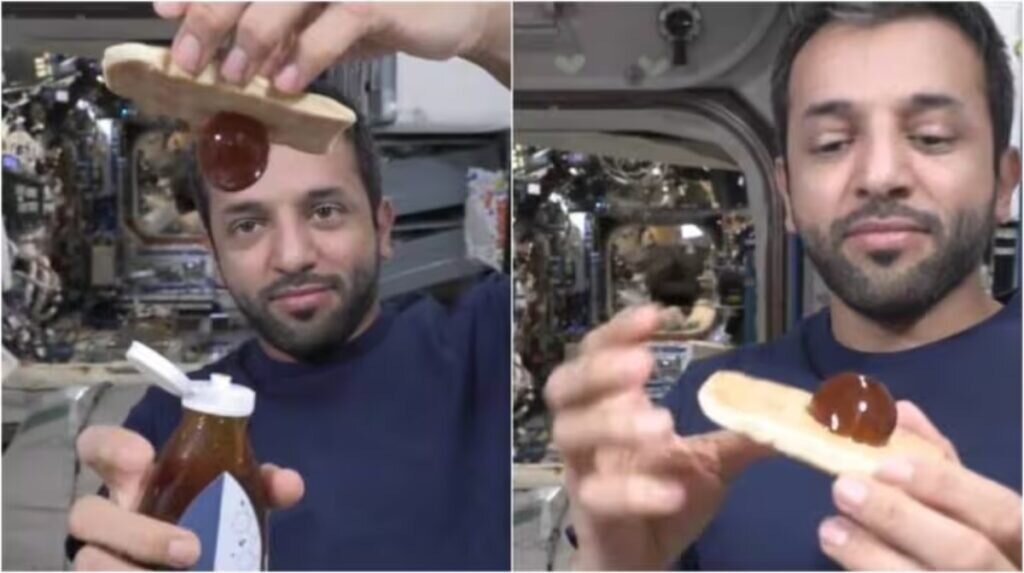 عسل خوردن در فضا چگونه است؟ / فضانورد اماراتی نشان می‌دهد/ عکس