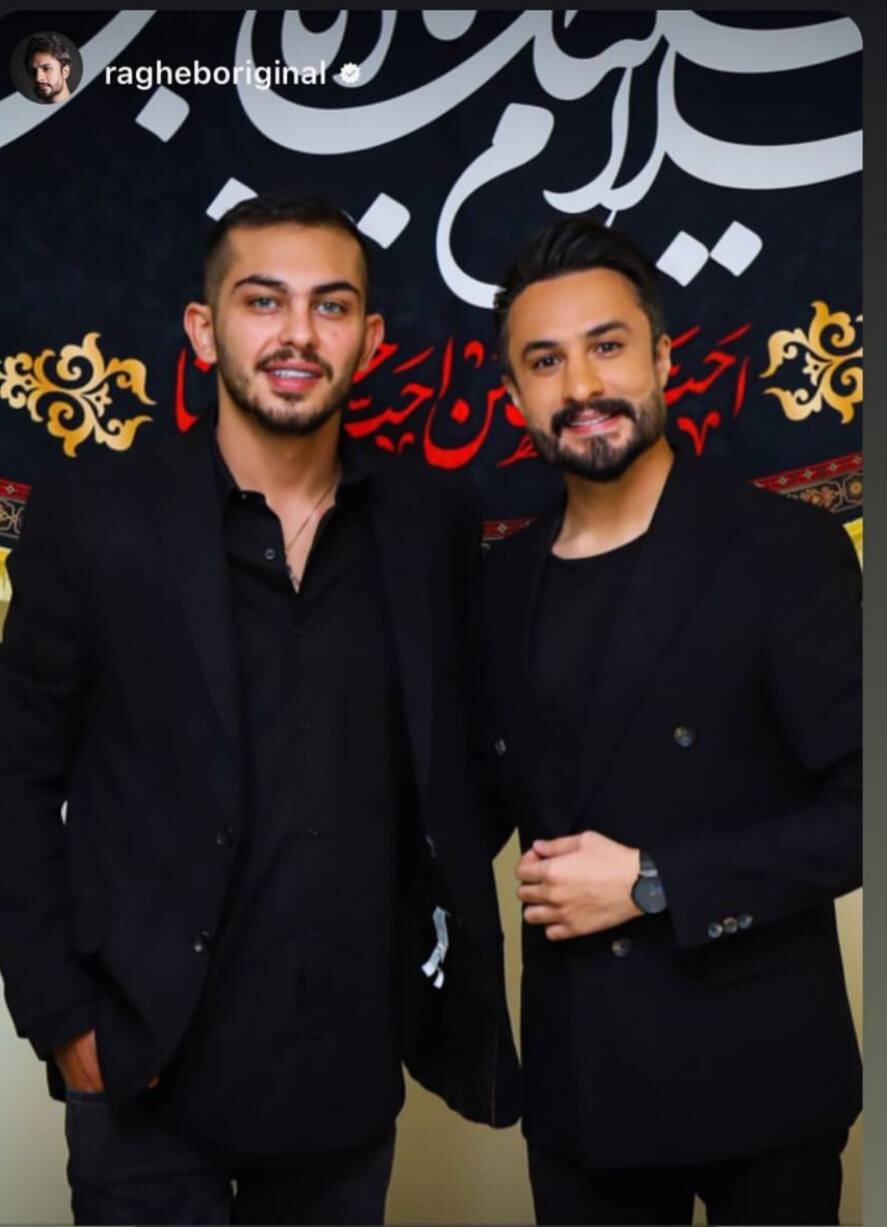 عکس | حضور ارسلان قاسمی و خواننده معروف در هیئت عزاداری