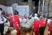 ببینید | عملیات جست‌وجو و نجات در حادثه ریزش ساختمان مسکونی در ملارد