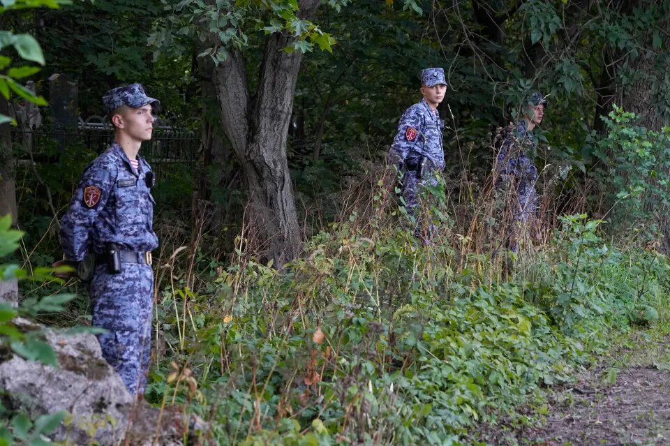 مراسم تدفین رئیس واگنر در جوی کاملا امنیتی/عکس