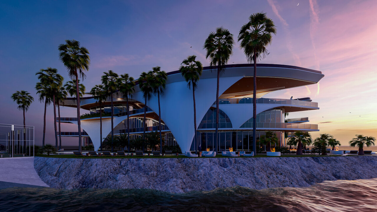 عکس‌| عمارت شگفت‌انگیز مسی روی آب؛ پروژه جذاب نابغه روی اقیانوس اطلس