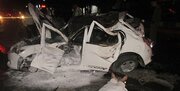 ببینید | اولین تصاویر از تصادف وحشتناک در اتوبان تهران - کرج؛ له شدن کوییک و تجمع مردم وسط اتوبان
