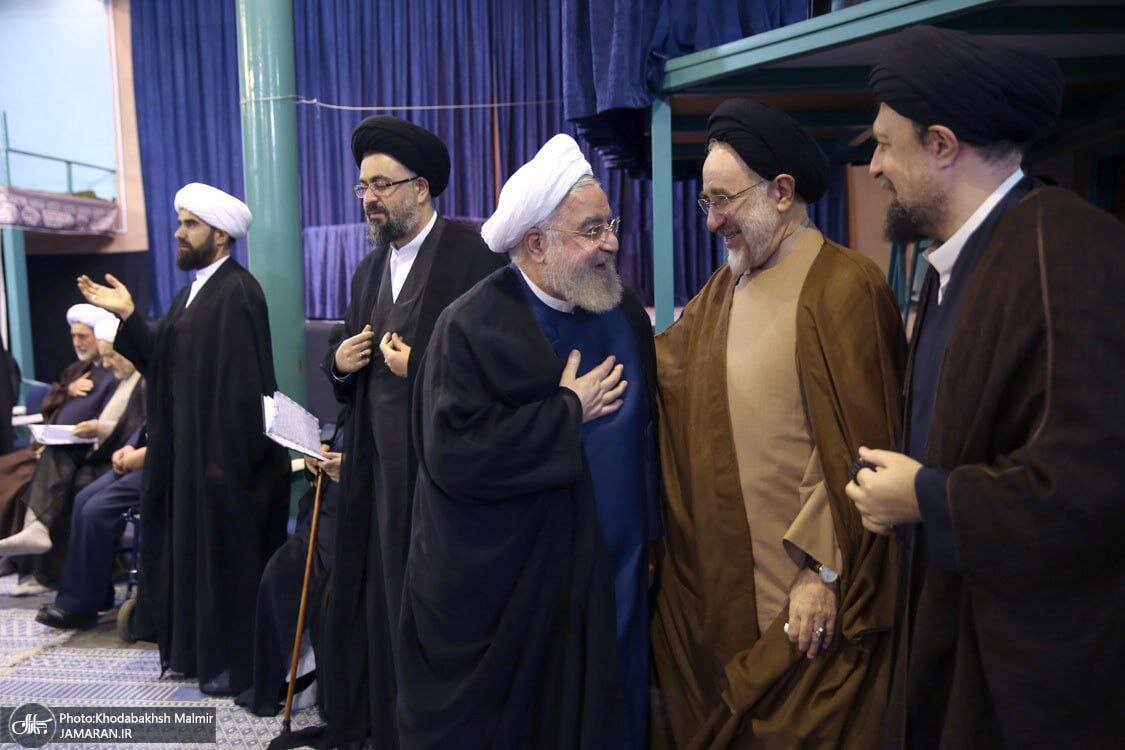 تصاویری از همنشینی روحانی، خاتمی و سیدحسن خمینی