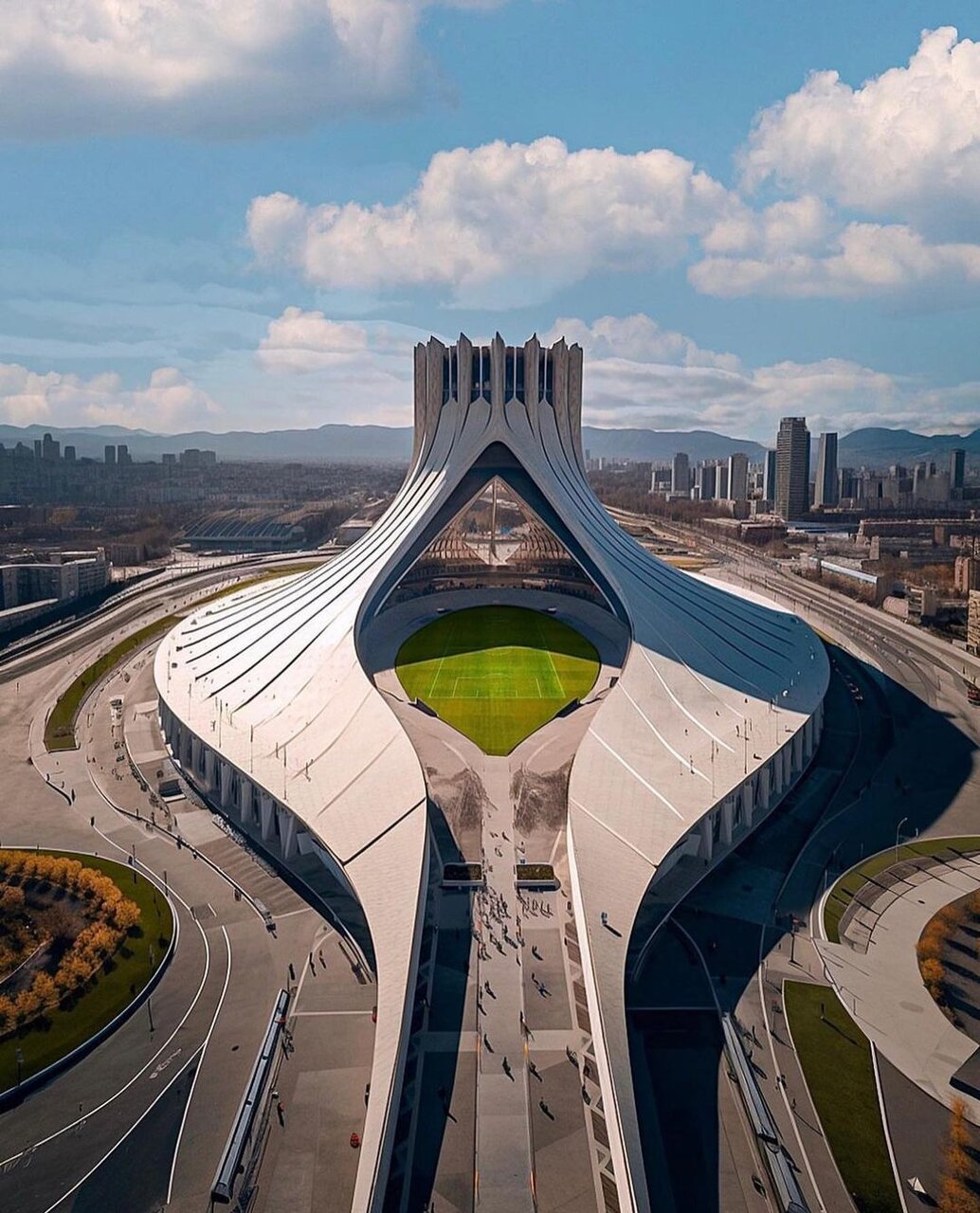 تلفیق ورزشگاه آزادی و برج آزادی توسط هوش مصنوعی