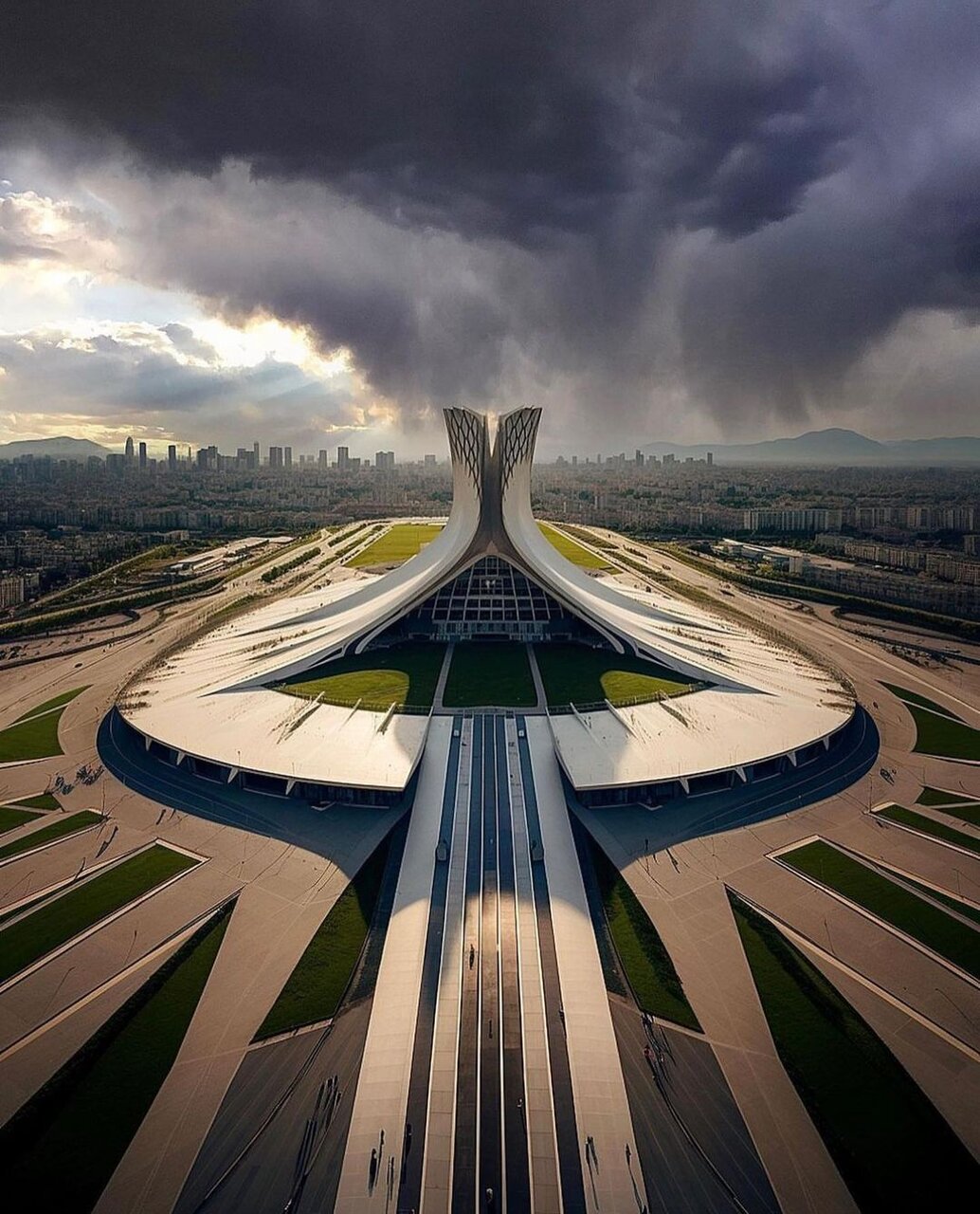 تلفیق ورزشگاه آزادی و برج آزادی توسط هوش مصنوعی