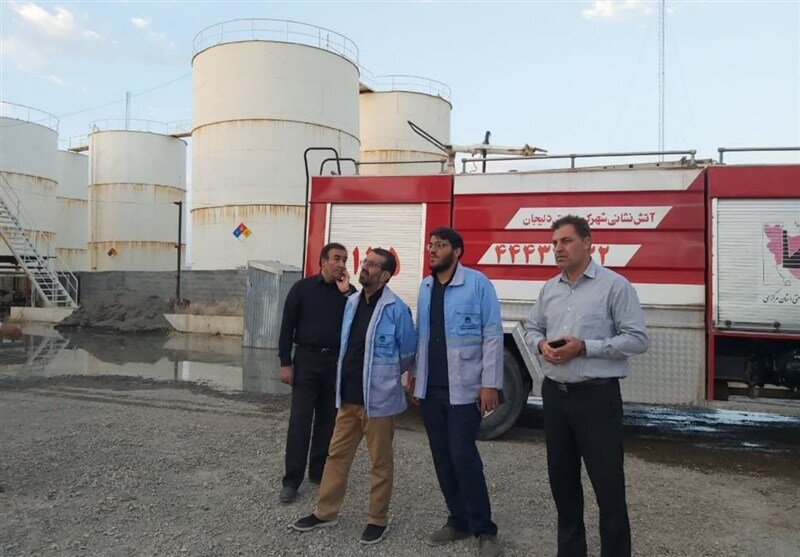 آتشسوزی مخازن پالایش میعانات نفتی در آشتیان/ عکس