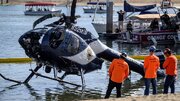 ببینید | اولین ویدیو از لحظه هولناک سقوط هلیکوپتر پلیس داخل دریاچه