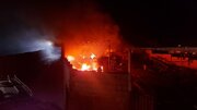 ببینید | فوری؛ اولین تصاویر از محل آتش‌سوزی انبار سازمان توسعه وابسته به وزارت دفاع