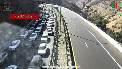 عکس | فوری؛ ترافیک سنگین در آزادراه تهران شمال