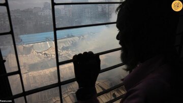 آتش‌سوزی عظیم صد‌ها مغازه را در بازار بنگلادش نابود کرد