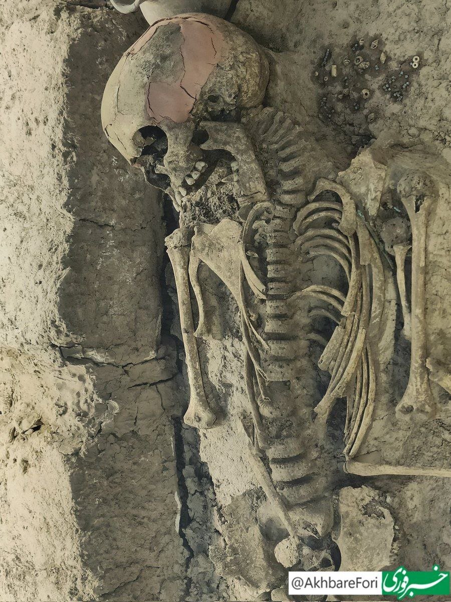 عکس | کشف جسد کودک ۳ هزار ساله در تپه سگزآباد قزوین