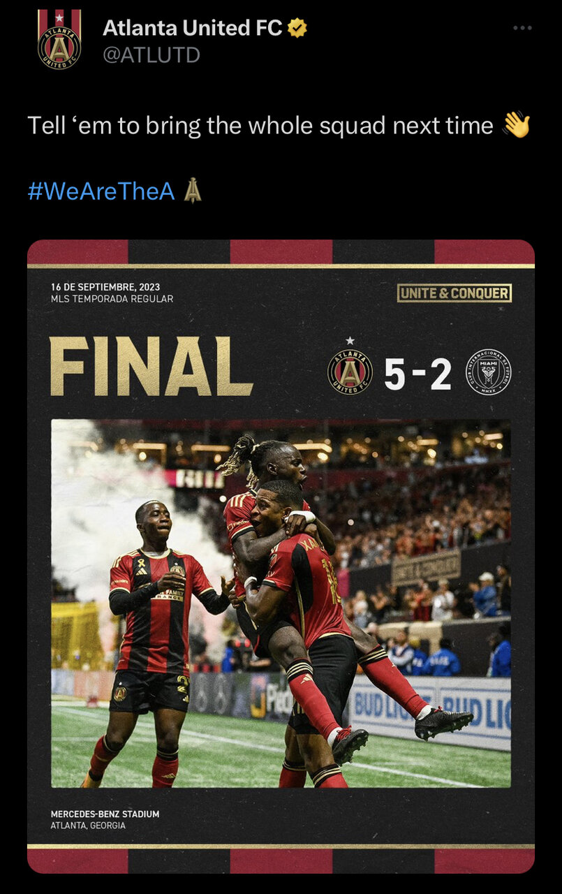 عکس| تمسخر اینتر میامی و مسی پس از باخت پرگل