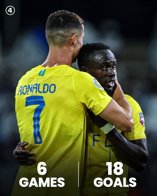 عکس| آمار شگفتانگیز رونالدو و مانه در آستانه بازی با پرسپولیس