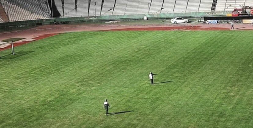 عکس‌| وضعیت نگران‌کننده چمن آزادی در آستانه بازی پرسپولیس - النصر