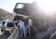 ببینید | اولین تصاویر از تصادف زنجیره‌ای در جاده تربت حیدریه به مشهد